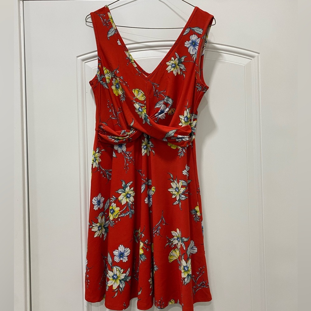 Junior’s Candies Sundress; Red Floral; Size Medium